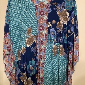 Floral Patchwork Kimono Chico’s L/XL